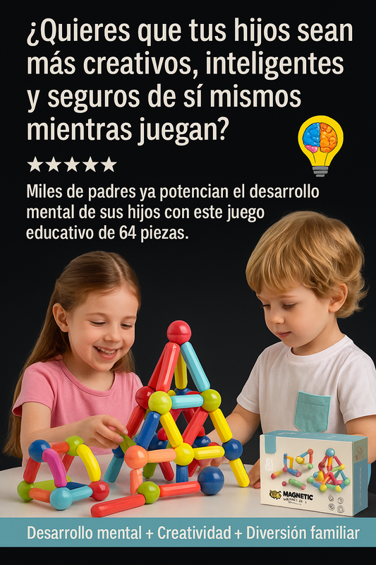 Bloques Magnéticos Premium 64 Piezas