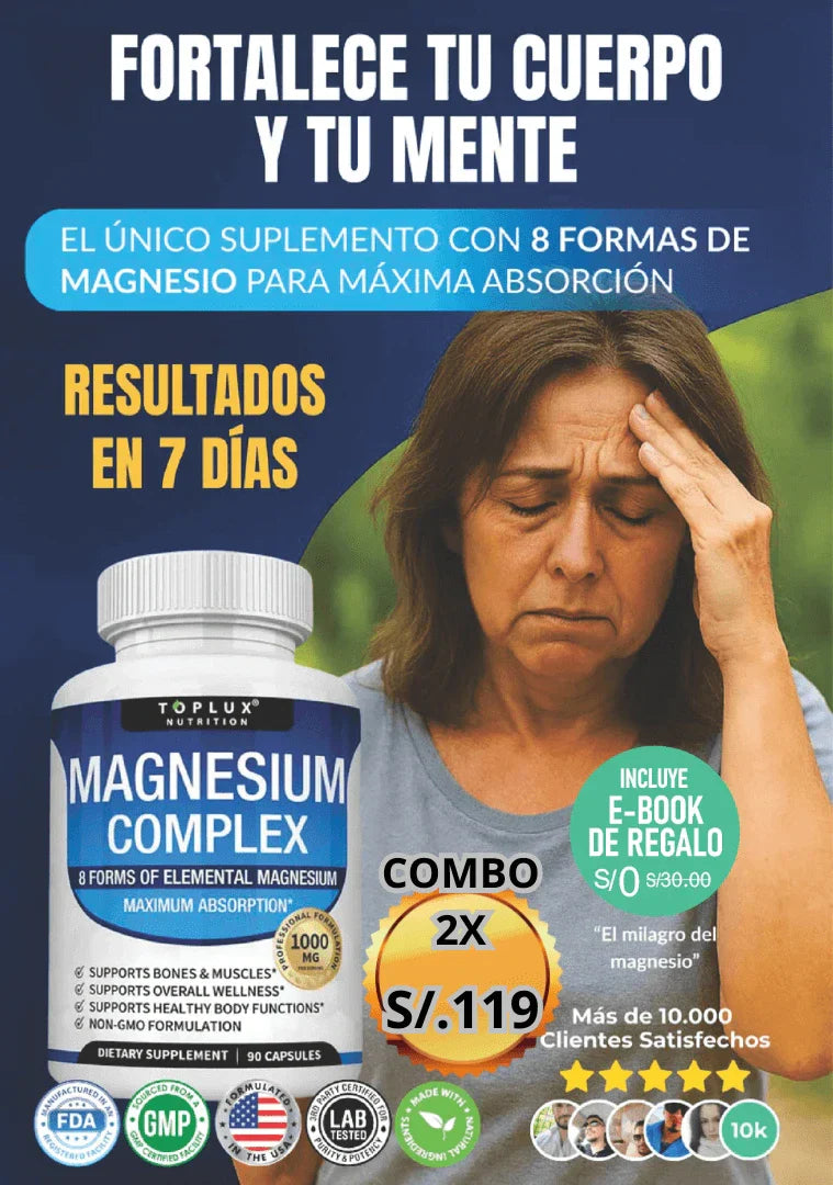 🧲 Magnesio Complex™ 8 en 1  (90 Cápsulas Original)
